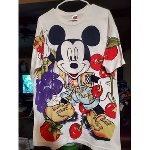 Vintage Jerry Leigh Mickey Mouse Fruit Single Stitch T-Shirt One size fit All